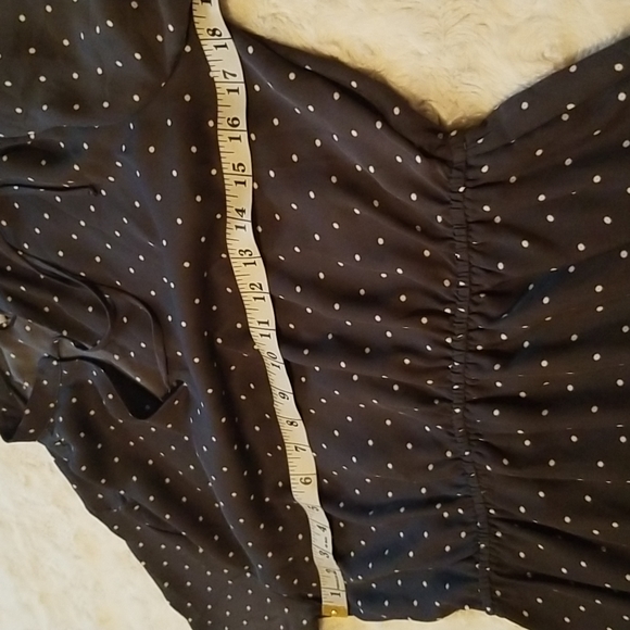 H&M Dress Size 8 Long Sleeve Polka Dot Preppy - Picture 7 of 8